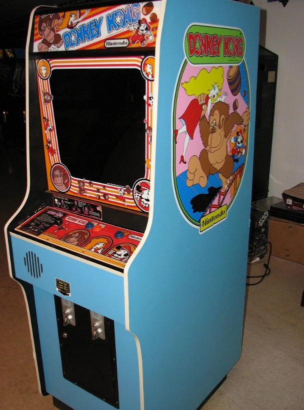 A genuine Donkey Kong upright arcade cabinet