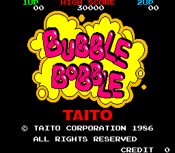 Bubble Bobble arcade cabinet artwork