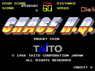 Chase H.Q. arcade cabinet artwork