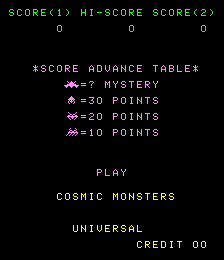 Cosmic Monsters 2 cabinet