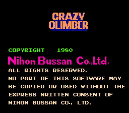 Crazy Climber cabinet
