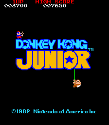 Donkey Kong Junior cabinet