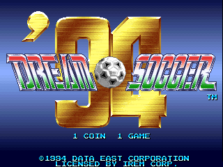 Dream Soccer '94 cabinet