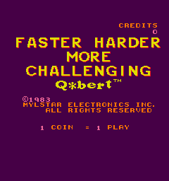 Faster, Harder, More Challenging Q*bert cabinet