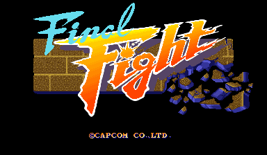 Final Fight arcade cabinet artwork, a 1989 Capcom side-scrolling brawler