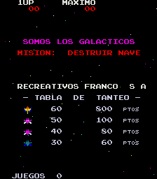 Galaxian Growing Galaxip / Galaxian Nave Creciente cabinet