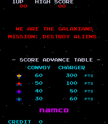 Galaxian arcade cabinet artwork