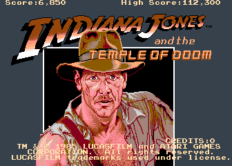 Indiana Jones and the Temple of Doom cabinet