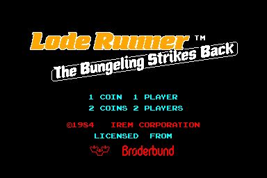 Lode Runner II - The Bungeling Strikes Back cabinet