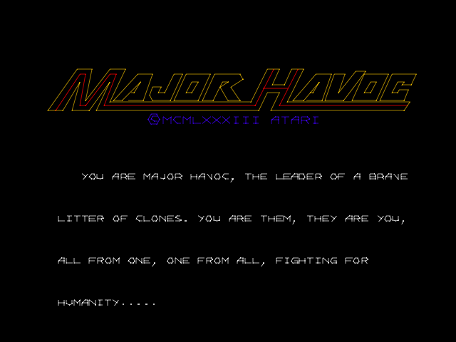 Major Havoc cabinet