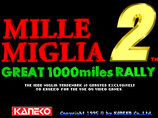 Mille Miglia 2: Great 1000 Miles Rally cabinet