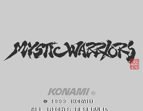 Mystic Warriors cabinet