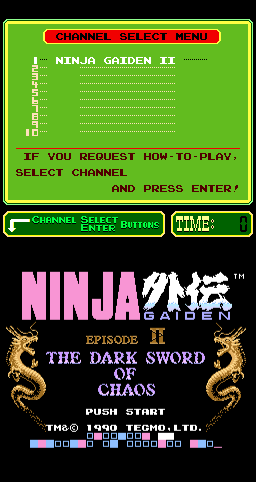 Ninja Gaiden Episode II: The Dark Sword of Chaos cabinet