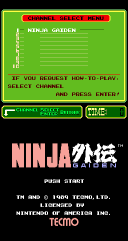 Ninja Gaiden cabinet