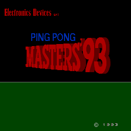 Ping Pong Masters '93 cabinet