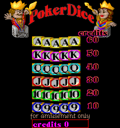 Poker Dice cabinet