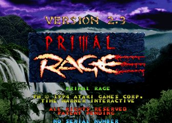 Primal Rage cabinet