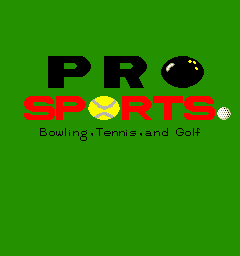 Pro Sports - Bowling, Tennis, and Golf cabinet