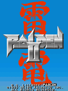 Raiden II arcade cabinet artwork