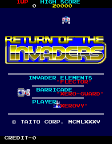 Return of the Invaders cabinet