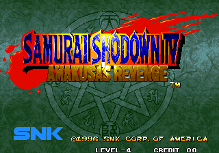 Samurai Shodown IV - Amakusa's Revenge / Samurai Spirits - Amakusa Kourin cabinet