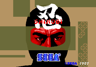 Shinobi arcade cabinet artwork