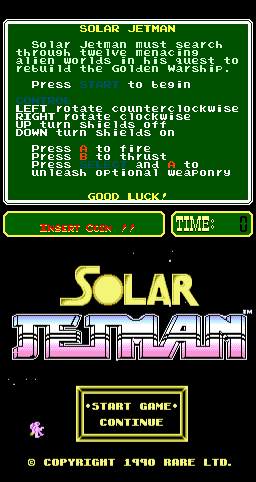 Solar Jetman cabinet