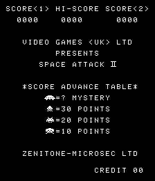 Space Attack II cabinet