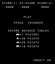 Space Invaders arcade cabinet artwork