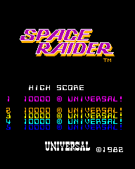 Space Raider cabinet