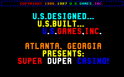 Super Duper Casino cabinet