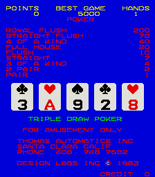 Triple Draw Poker cabinet