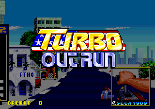Turbo Out Run arcade cabinet artwork