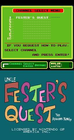 Uncle Fester's Quest: The Addams Family cabinet