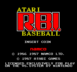 Vs. Atari R.B.I. Baseball cabinet
